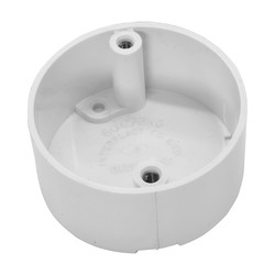 No Spout Circular Boxes White 20mm