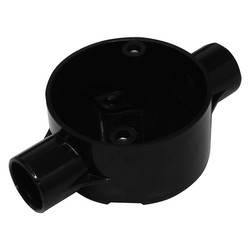 Through Two Way Black 20mm