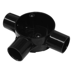 Tee Three Way Black 20mm