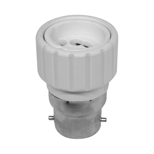 BC to GU10 Lamp Holder Adaptor White