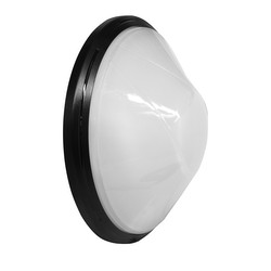 Gem Bulkhead Outdoor Garden Wall Light Black 38W