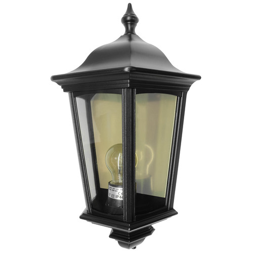 Lantern Outdoor Garden Wall 240V 100W Black
