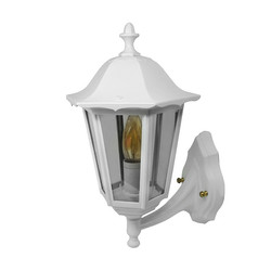 Lantern Up Outdoor Garden Wall Light 240V 30W White