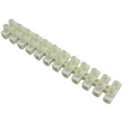 12-Way Terminal Strip Connector 15A White Nylon PA