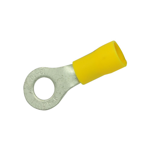 Yellow Ring Crimp Terminal (4.0mm² to 6.0mm²) M5 Stud (5.3mm)