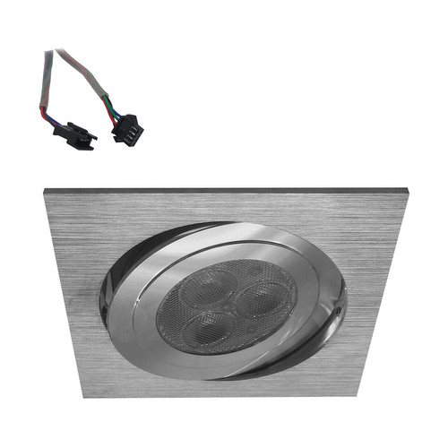 Contour Square RGB 350mA Add-On 9W Brushed Aluminium