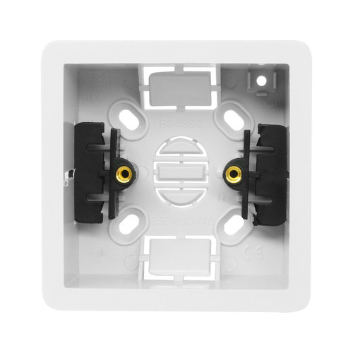 Single Plate Plasterboard Back Box 2 Plastic 35mm