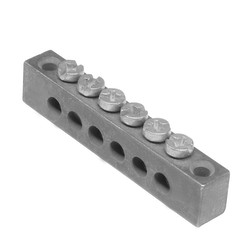 6-Way Single Pole Earth Terminal Block Brass 16mm² Conductor