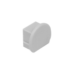 Oval Channel Surface Endcap Grey