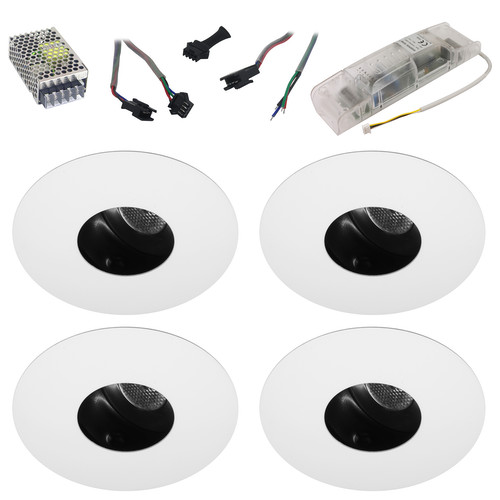 Invisible Tilt Round Downlight RGB Slave 4 16W White