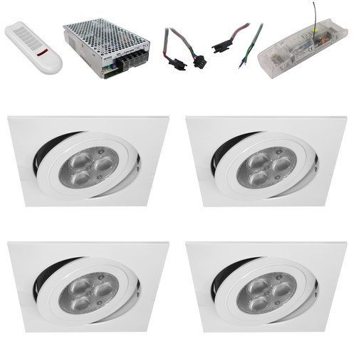 Contour Square RGB 350mA Master 4 9W White