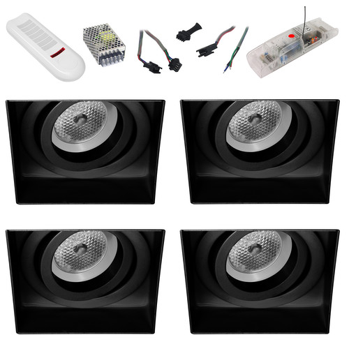 Trimless Square RGB Master 4 16W Black
