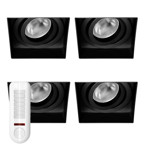 Trimless Square Downlight RGB LED Module Kit 36W RGB Black