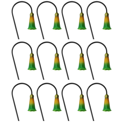 Tulipo Spike incl Transformer 12V Black (Amber / Green Glass) 12 x 20W