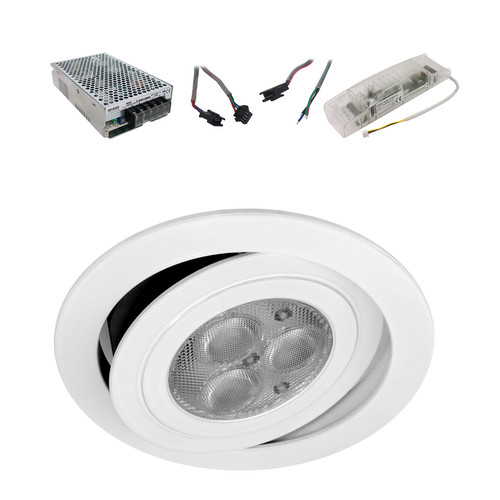 Contour Round RGB 350mA Slave 1 9W White