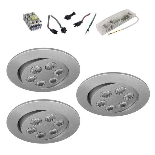 Spectrum Tilt RGB Slave 3 Silver 18W