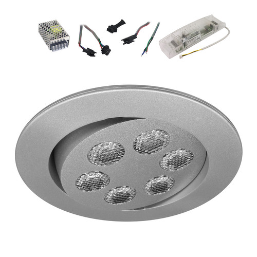 Spectrum Tilt RGB Slave 1 Silver 6W
