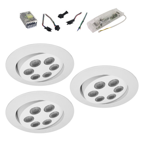 Spectrum Tilt RGB Slave 3 White 18W