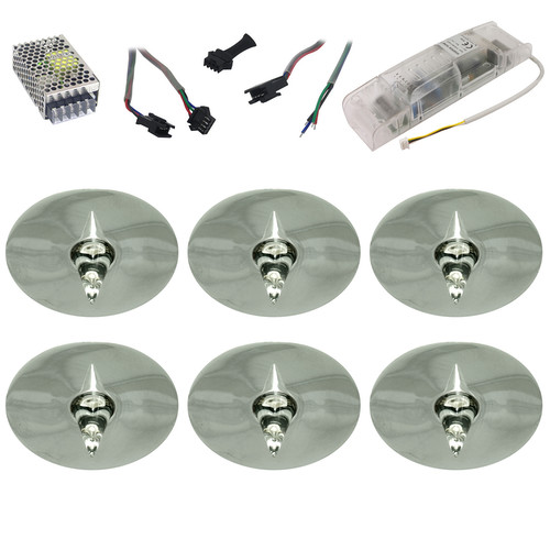 Pinocchio RGB 350mA Slave 6 18W Polished Chrome