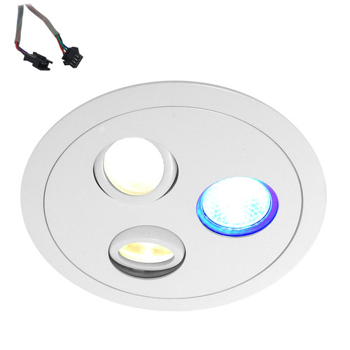 Compasso 1 x LED 2 x Halogen Add On White 44W
