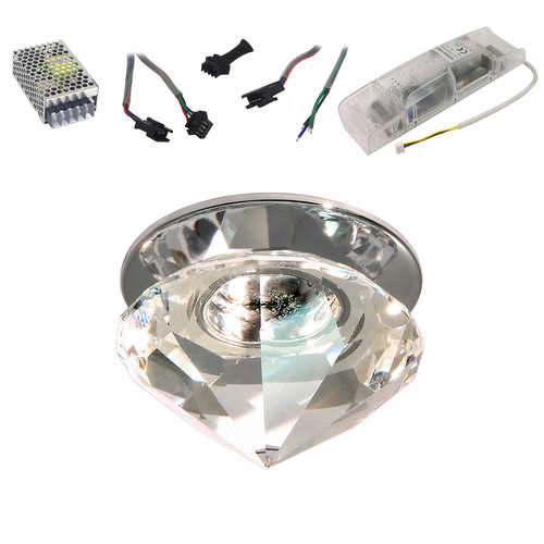 Crystal Ice Button RGB 350mA Slave 1 3W Chrome