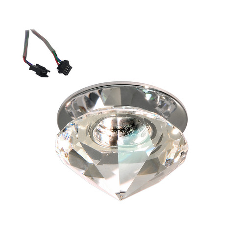 Crystal Ice Button RGB 350mA Add On 3W Chrome