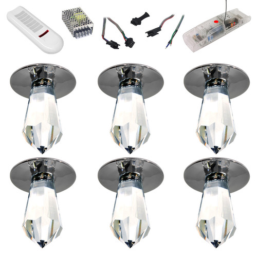 Crystal Icestar Large RGB 350mA Master 6 18W Chrome