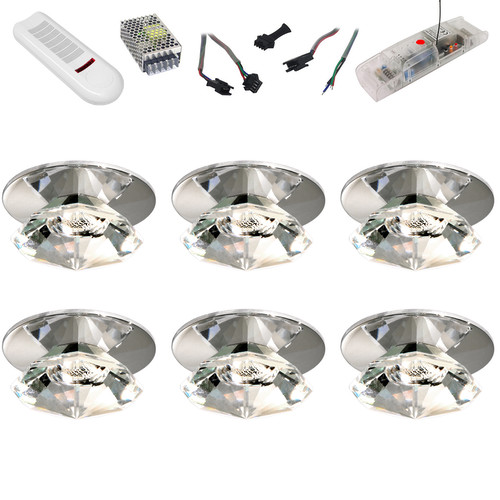 Crystal Icestar Small RGB 350mA Master 6 18W Chrome