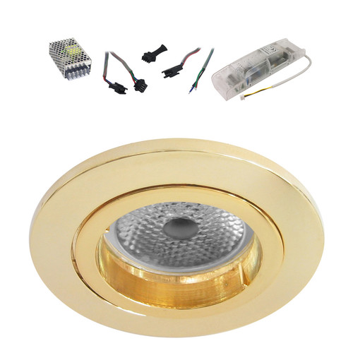 Contract Fixed RGB Slave 1 Polished Brass 16W