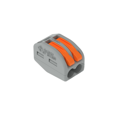 WAGO 2-Way Lever Splicing Terminal Connector (0.08-4 mm²) Grey