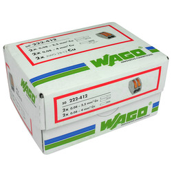 50 x Wago 2 Way Compact Terminal Connector Block Grey 2W