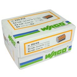 40 x WAGO 5-Way Compact Lever Splicing Terminal Connector (0.2-4 mm²) Grey 5W