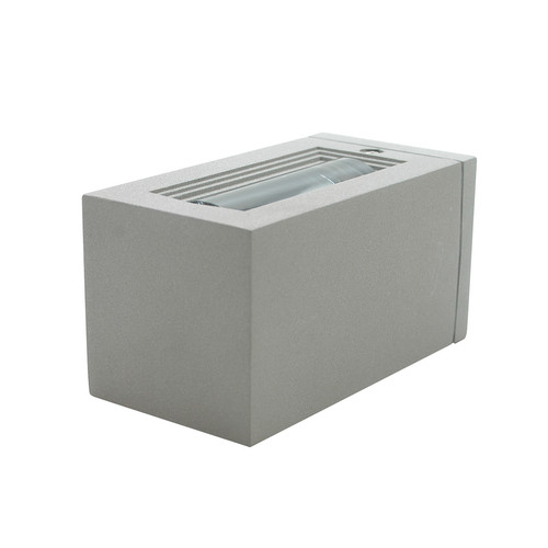 King Cross Outdoor Garden Pillar Wall Light 60W Silver