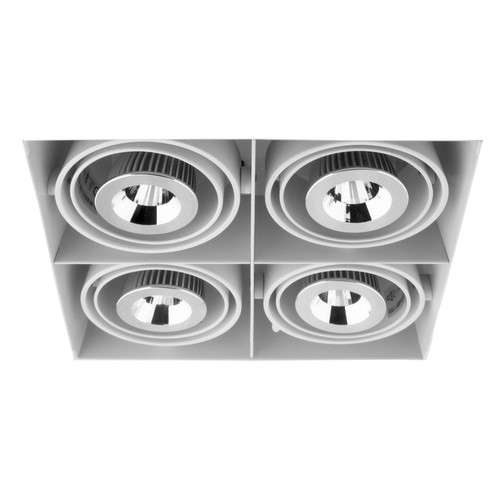 Grid Trimless Quadruple MR16 Downlight 12V 4 x 50W White