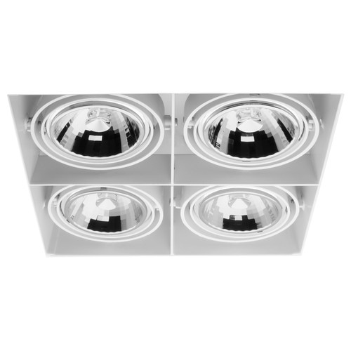 Grid Trimless Quadruple AR111 Downlight 12V 4 x 75W White