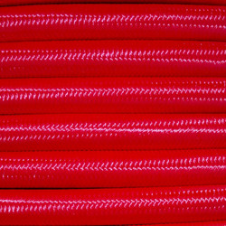 Braided Cloth 3 Core Round Flex Cable 0.75mm² Poppy Red
