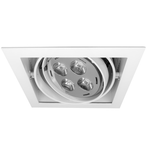 Single Downlighter LED & Driver 14W Dimmable Warm White (2700K) 8° White