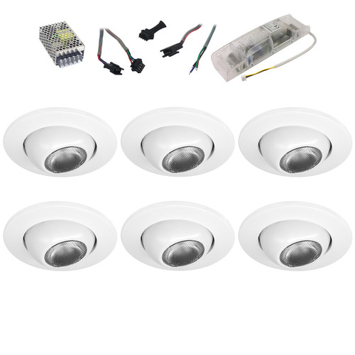 Eyeball RGB 350mA Slave 6 18W White