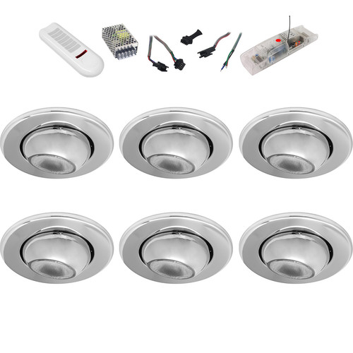 Eyeball RGB 350mA Master 6 18W Chrome