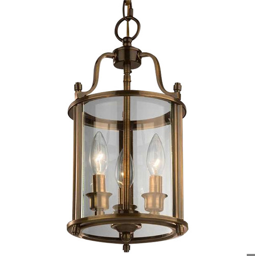 Frame Pendant 240V Antique Brass 3 x 60W