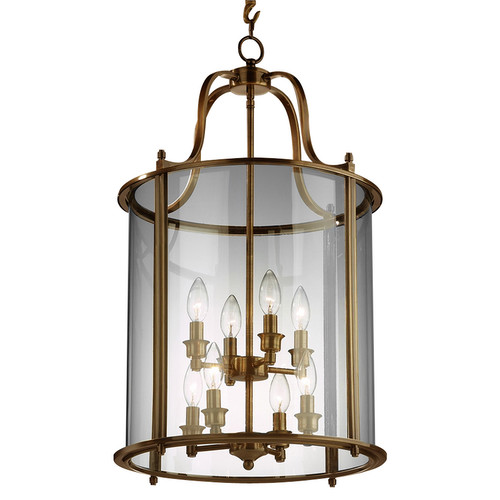Frame Pendant 240V Antique Brass 8 x 60W