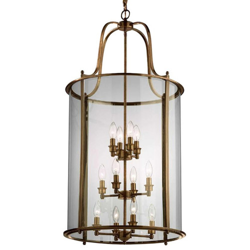 Frame Pendant 240V Antique Brass 12 x 60W
