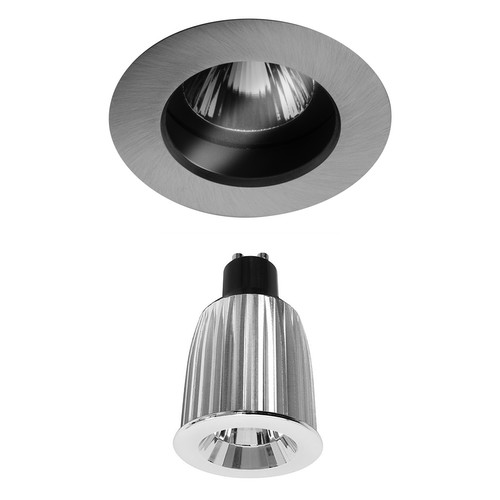 Elegant Fixed Downlight Clear IP54 Baffle LED Reality GU10 Warm White (3000K) 7W (=75W) 45°