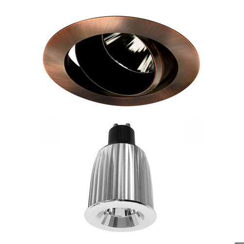 Elegant Adjustable Downlight LED Reality GU10 Warm White (3000K) 7W (=75W) 45°