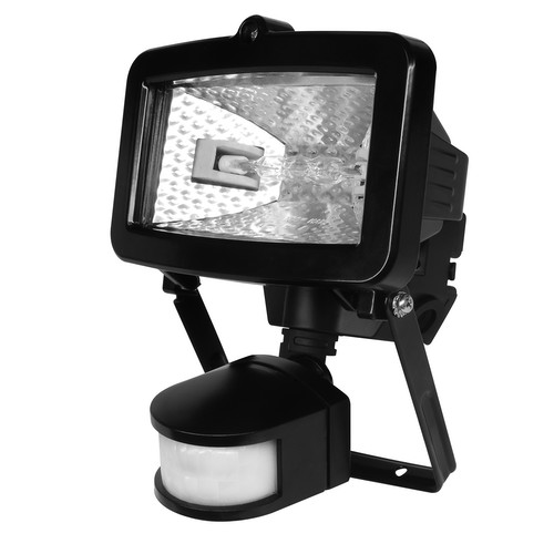 PIR Security Floodlight 240V Black 100W