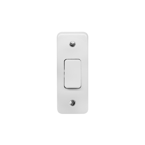 MK Logic Plus Architrave Switch White 10A 1 gang 2 Way