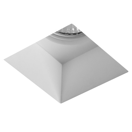 Blanco Plaster Trimless Square Downlight GU10 240V White 50W