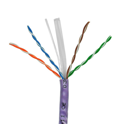 LAN CAT6 LSZH UTP 4-Pair Unshielded Ethernet Cable - Violet (Per Metre) Supports up to 10Gbps (55m) / 1Gbps (100m)