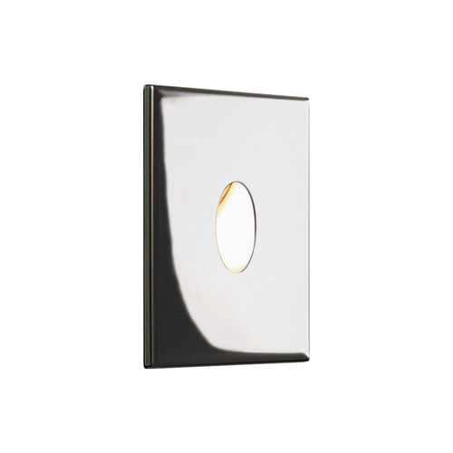 Tango Square 350mA 3000K Warm White Low Level Wall Light Chrome 1W