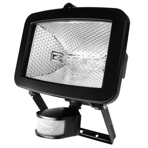 PIR Security Floodlight 240V Black 400W